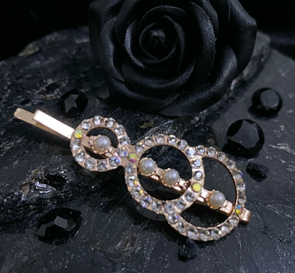 Trendy Korean Stones Hair Clips for Girls & amp; Women | Party Wear Hair Pin Set of 3